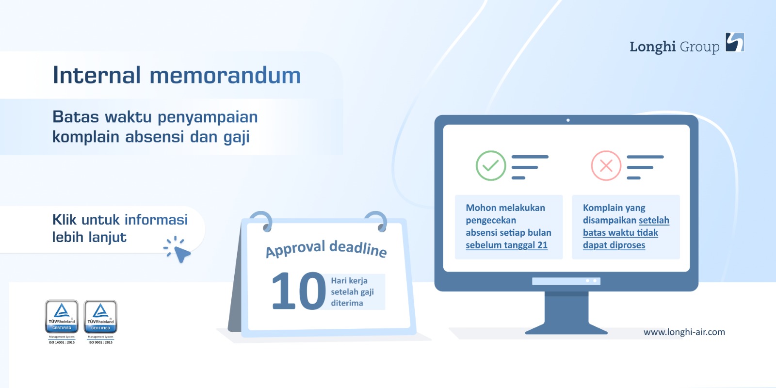 Internal Memorandum - Komplain Absensi & Payroll